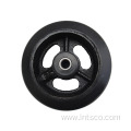 Heavy Duty Rubber on Cast Iron Single Wheels